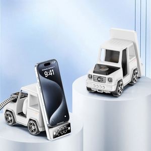 G63 Car <b>Wireless</b> Charger <b>Stand</b> with Bluetooth Speaker - 6-in-1 Desk Organizer & 15W Fast <b>Charging</b> Perfect Promo Gift - Product Image 4