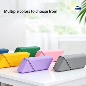 Silicone Desktop Dual-use Student Simple Pencil case diamond Zipper Silicone Stationery Storage Bag Stationery Pencil Case - Product Image 6