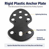 Penyangga Punggung Lumbar Hitam 10 Pulley dengan Panel Ganda, Jaring Sarang Lebah, dan Panel Pelindung Punggung