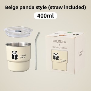 Tazza da Caffè per Bambini Newell con Design Cartoon, Cilindrica in Acciaio Inox Isolata, con Coperchio, Cannuccia e Cucchiaio, Capacità 301-400ml, Lavabile in Lavastoviglie - Product Image 6
