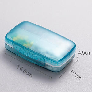 Vente en gros d'usine, boîte à pilules en plastique à huit compartiments de grande capacité, boîte de rangement étanche, doublure intérieure amovible, pilules pour une semaine - Product Image 2