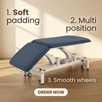 Table de soin esthétique moderne pliable électrique, lit de massage de spa avec hauteur réglable, 2 sections et revêtement haut de gamme
