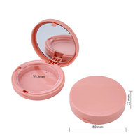 Boîtes en plastique personnalisées avec logo privé, à double couche, avec rabat à boucle miroir, pour fard à paupières monochrome et poudre compacte