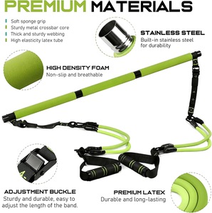 Bandas de Resistencia Elásticas para Yoga y Ejercicio, 12 Piezas, Tubos de Resistencia de Alta Elasticidad para Entrenamiento en Casa - Product Image 2