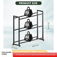 Rak Penyimpanan Filamen Printer 3D dengan Roda, Braket Logam Berat Tiga Lapis, Gaya Desktop Minimalis Modern