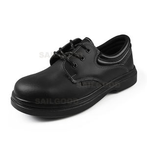 أحذية جلدية سوداء لسلامة الشيف مضادة للانزلاق ومقاومة للزيت في المطبخ صيف خريف وشتاء - Product Image 1