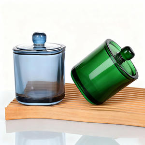 Frascos de Vidrio Vacíos de 250 ml para Velas con Tapa de Vidrio, Color Personalizado de Lujo, Envases Resistentes al Calor para Velas Navideñas, Decoración del <span class=keywords><strong>Hogar</strong></span> - Product Image 5