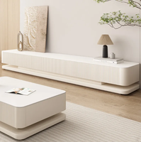 Meubles de Salon de Luxe Moderne Minimaliste, Ensemble Meuble TV avec Cheminée et Tiroir