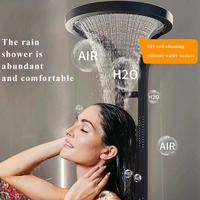 Colonne de Douche Murale pour Salle de Bain avec Jets Massants et Panneau de Douche