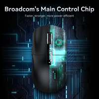 Souris de jeu Attackshark X6 avec capteur PixArt PAW3395, connexion tri-mode, base de charge magnétique RGB, macros programmables