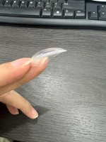 Faux ongles courts en gel transparent effet griffes d'aigle, motif ciel étoilé de luxe, réutilisables, faits à la main, à presser, 5,0 cm