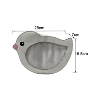Yajie usine logo personnalisé PVC Transparent fenêtre femmes fermeture éclair broche affichage poulet forme Ita messager bandoulière sac à bandoulière