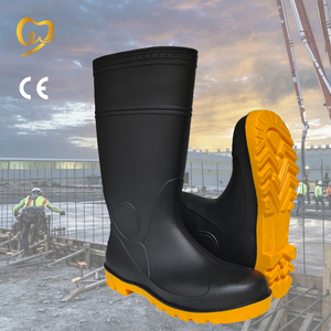 CE S3 S4 S5 Fashion High Heelwaterproof Work <strong>Wellington</strong> Plastic Gumboots Pvc Rain <strong>Boot</strong> <strong>Man</strong> Wholesale Adult Polyester Unisex - Product Image 3