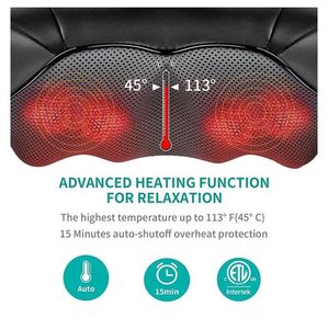Productos más vendidos masajeador de hombros para amasar cuello y tejido profundo con calor con masajeador de cuello eléctrico de calor - Product Image 2