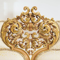 Lit français Rococo antique élégant de qualité supérieure Design de luxe classique pour villa