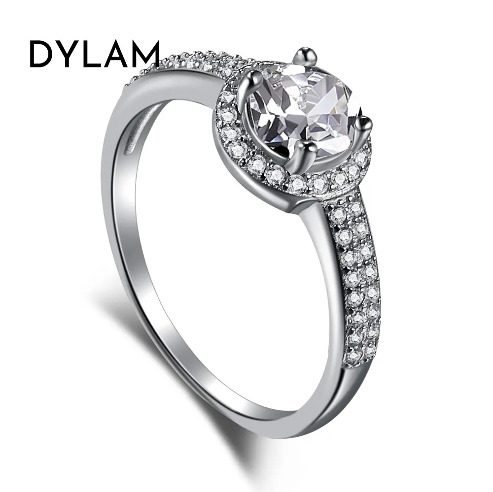 Dylam 5 carat solitaire diamond ring engagement cut two wedding rings the most expensive thin silver band eternity for women