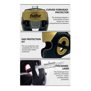 หมวกกันน็อคชกมวยแบบพกพา OEM ODM ปิดมิดชิดสำหรับฝึกซ้อม ซานด้า หน้ากากหนาพิเศษ ป้องกันใบหน้า สำหรับมวยไทย - Product Image 6