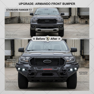Nuevo Parachoques Delantero de Acero <span class=keywords><strong>Armando</strong></span> Personalizable para Ranger T7 T8 con Acabado Negro Mate e Instalación con Pernos - Product Image 3