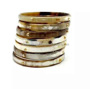 La mejor calidad, venta al por mayor, brazalete de cuerno caliente y moda, último diseño, colores neutros, brazaletes de Búfalo, diseño hecho a mano - Product Image 2