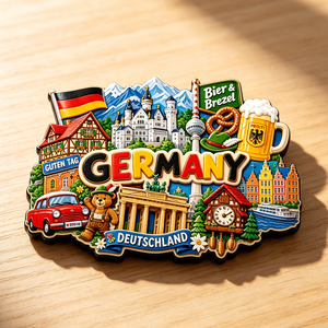 Zhejiang Holz-Kühlschrankmagnet Neuschwanstein <span class=keywords><strong>Schloss</strong></span> Berlin Deutschland Wahrzeichen Touristen-Souvenir Hochzeits-Reisegeschenk - Product Image 4