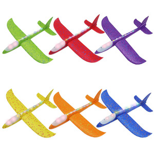 Led ánh sáng máy bay, 17.5inch lớn ném bọt máy bay chế độ máy bay tàu lượn quán tính Máy bay mô hình, thể thao ngoài trời bọt máy bay đồ chơi - Product Image 3