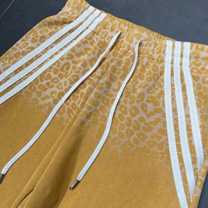 F129/FANMAJIALIE <span class=keywords><strong>Pantalones</strong></span> <span class=keywords><strong>de</strong></span> moda con estampado <span class=keywords><strong>de</strong></span> leopardo degradado <span class=keywords><strong>de</strong></span> <span class=keywords><strong>tiro</strong></span> medio, con rayas laterales y cordón, informales para uso diario - Product Image 6