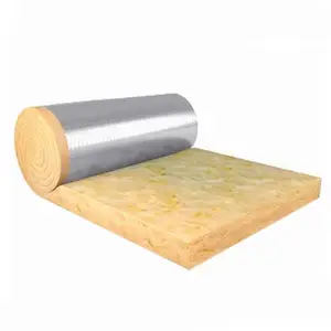 Class A 12kg/m3 55mm 60mm R1.3 R3.5 Glass Wool Blanket Indoor Temperature-Control
