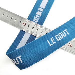 Wholesale Custom Design Polyester/Nylon Jacquard Logo <b>Elastic</b> Band Webbing Waistband Custom Thickness Custom Width Free Sample - Product Image 6