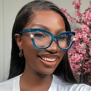 2024 mới nhất thời trang Eyewear khung màn hình máy tính mắt Bảo vệ kính chống ánh sáng màu xanh Chặn kính cho phụ nữ