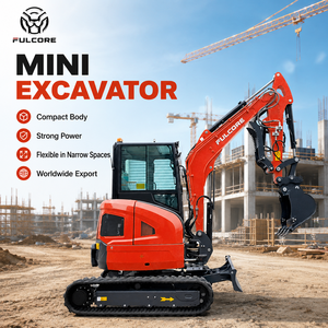 Mini Excavadora de Alta Gama EU FULCORE de 3.5, 4 y 5 Toneladas con Orugas de Acero Opcionales y Bajo Nivel de Ruido para Proyectos de Jardinería - Product Image 1