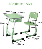 Ensemble bureau et chaise pour étudiant, design ergonomique en bois moderne avec tiroirs, options colorées pour l'école et la maison