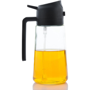 Dispensador de Aceite y Vinagre 2 en 1 de Vidrio Multifuncional, Rociador de Aceite de Oliva para Cocina - Product Image 1