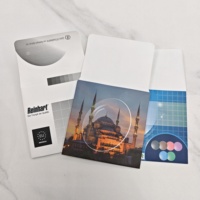 Emballage cadeau personnalisé pour lentilles optiques, enveloppe portefeuille, papier d'art 157 g/m², 9x9 cm, estampage à chaud doré, impression en relief, logo personnalisé