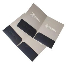 <span class=keywords><strong>Dossier</strong></span> de présentation personnalisé 6x9 avec logo A4 A5, porte-documents à deux poches pour déclarations fiscales et cartes - Product Image 1