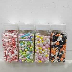 100g Gâteau d'Halloween arrose de pâtisseries décorées de perles de <span class=keywords><strong>sucre</strong></span> Os de citrouille <span class=keywords><strong>Yeux</strong></span> de sang Perles de <span class=keywords><strong>sucre</strong></span> décorées - Product Image 5