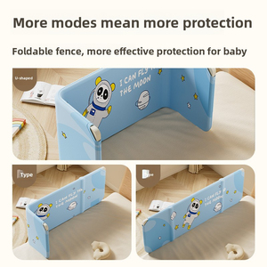 Sponda per <span class=keywords><strong>Letto</strong></span> Pieghevole per Bambini, <span class=keywords><strong>Barriera</strong></span> di Sicurezza Regolabile in Altezza per Neonati e Bambini, <span class=keywords><strong>Barriera</strong></span> Portatile Anti-Caduta <span class=keywords><strong>da</strong></span> <span class=keywords><strong>Viaggio</strong></span> - Product Image 6