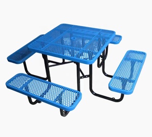 Quadro espanso <span class=keywords><strong>esterno</strong></span> in acciaio 4 panca <span class=keywords><strong>tavolo</strong></span> <span class=keywords><strong>da</strong></span> giardino campeggio <span class=keywords><strong>tavolo</strong></span> <span class=keywords><strong>da</strong></span> pranzo scacchi termoplastico <span class=keywords><strong>tavolo</strong></span> <span class=keywords><strong>da</strong></span> picnic con foro ombrello - Product Image 3
