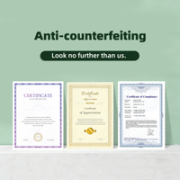 Etiqueta de Papel con Marca de Agua de Alta Seguridad Personalizada, Certificado de Origen y Autenticidad