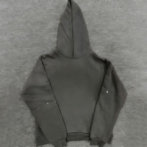 Sweat à capuche en coton épais avec logo personnalisé, impression 3D en relief, unisexe, coupe oversize, style streetwear décontracté, mode hiver - Product Image 1