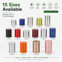 Boîte à thé en métal de 30g pour matcha, hermétique, de qualité alimentaire, disponible en plusieurs couleurs, faible MOQ
