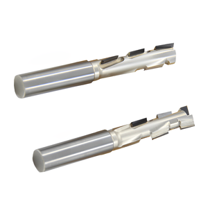 Fresa de ranurado de alta calidad Z=1+1 PCD con borde espiral de diamante, brocas de fresado CNC para aglomerado, caja OEM/ODM - Product Image 2