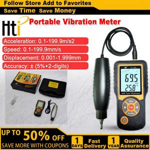 HT-1201 Portable LCD Vibration Analyzer Testeur Mètre Vibromètre Jauge 0.1-199.9 m/s Numérique Split Type Vibromètre - Product Image 1