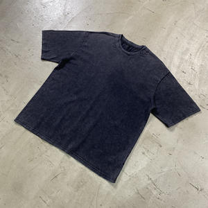 定制超大制造商休闲重量级高品质t恤棉酸洗褪色t恤空白服装 - Product Image 3