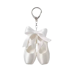 Porte-clés Mini Chaussure de Ballet en Satin, Pendentif Élégant pour Sac, Cadeau Souvenir pour Amateurs de Danse - Product Image 3