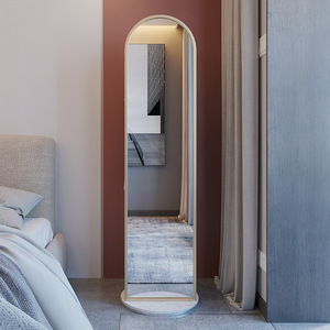 Miroir sur pied rotatif arqué pleine longueur avec cadre doré et porte-vêtements pour la maison et l'hôtel (vente <span class=keywords><strong>en</strong></span> gros) - Product Image 3