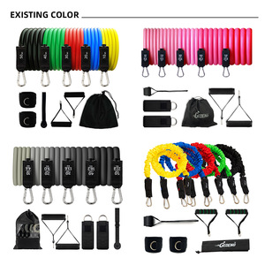 Hot Sell 11-teiliges Gym Resistance Rope Set TPE Yoga Resistance Band & 11-teiliges Pilates Stretching Zubehör <span class=keywords><strong>Support</strong></span> Custom ized - Product Image 2