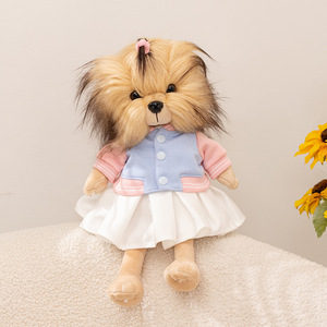 HECION Lindo <span class=keywords><strong>Peluche</strong></span> de <span class=keywords><strong>Yorkie</strong></span> Disfrazado, Adorable Muñeco de <span class=keywords><strong>Peluche</strong></span> de Perro para Parejas, Juguete de <span class=keywords><strong>Peluche</strong></span> Suave para Regalo de Cumpleaños para Niñas - Product Image 3