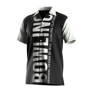 T-shirt décontracté pour homme à manches courtes, personnalisé avec boutons, style bowling, imprimé, pour le CrossFit, ODM - Product Image 1