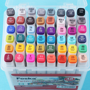 Ensemble de stylos marqueurs à encre à <span class=keywords><strong>alcool</strong></span> à double pointe 24/36/48/60 couleurs, pointe fine, <span class=keywords><strong>dessin</strong></span>, croquis, <span class=keywords><strong>crayon</strong></span>, matière plastique - Product Image 5