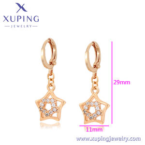 X000769839 XUPING joyería nueva moda personalidad estrella diseño 18K color lindo lujo romántico mujeres diario circón pendientes - Product Image 2
